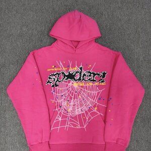 ✨ Sp5der Worldwide Hoodie Pink Men's Large L Brand New Sealed Streetwear Pullove